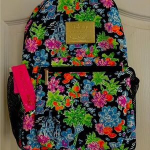 NWT Lilly Pulitzer Loves Disney Bahia Backpack Mickey Minnie Cinderella